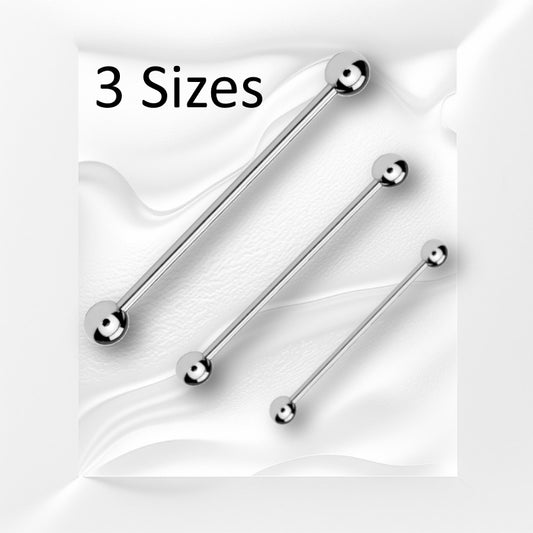 ASTM F136 Titanium Industrial Barbell 14G Externally Threaded