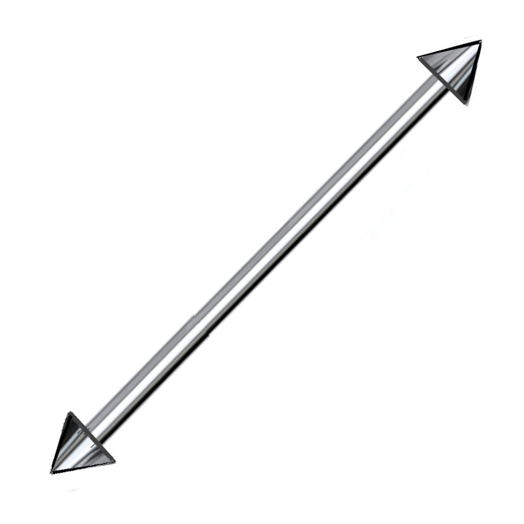 Spike Industrial Barbell 14G 316L Surgical Steel