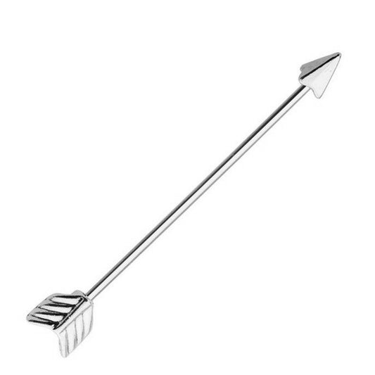Arrow Industrial Barbell 14G 16G 316L Surgical Steel