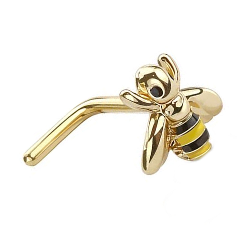 Bee L Bend Nose Ring 20G 9/32" 316L Surgical Steel