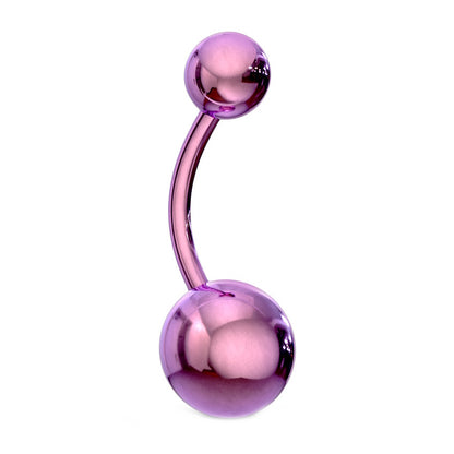 Titanium Plated Metallic Belly Ring 14G 316L Surgical Steel