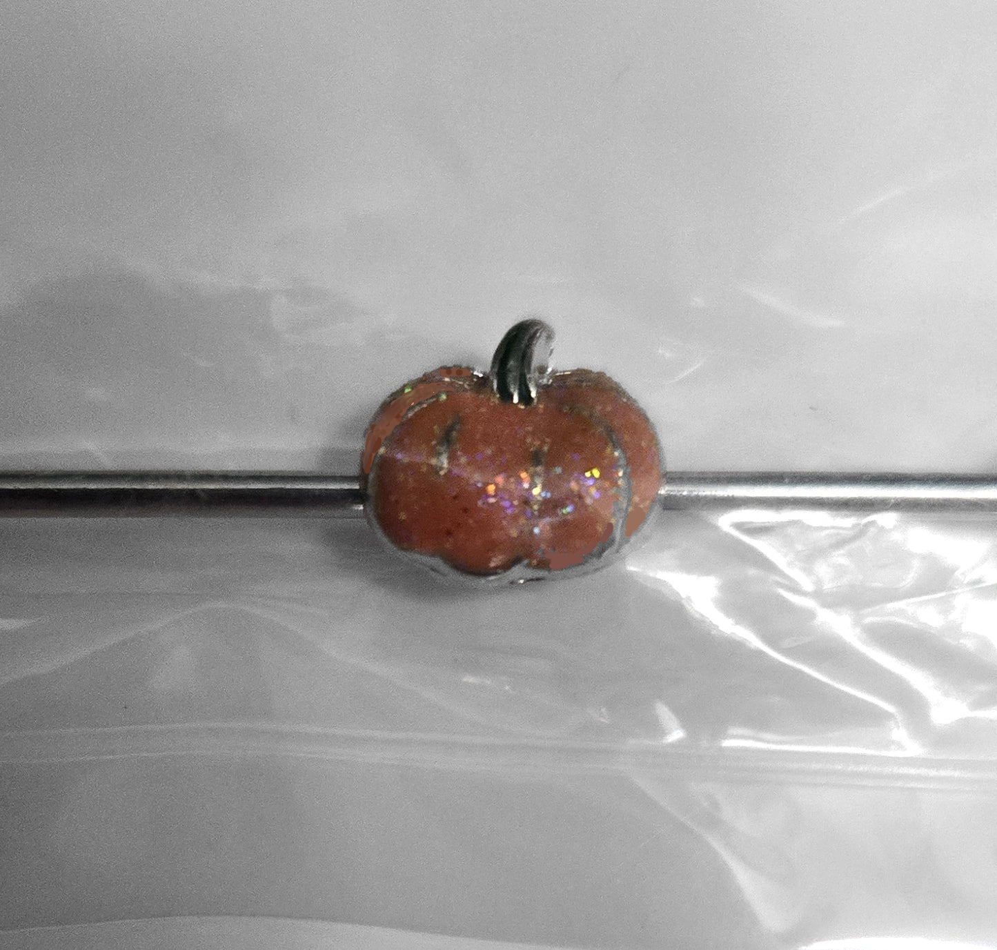 14 Gauge 316L Surgical Steel Pumpkin Industrial Barbell For Scaffold Piercings