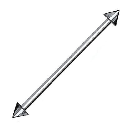 Spike Industrial Barbell 14G 316L Surgical Steel