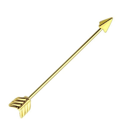 Arrow Industrial Barbell 14G 16G 316L Surgical Steel