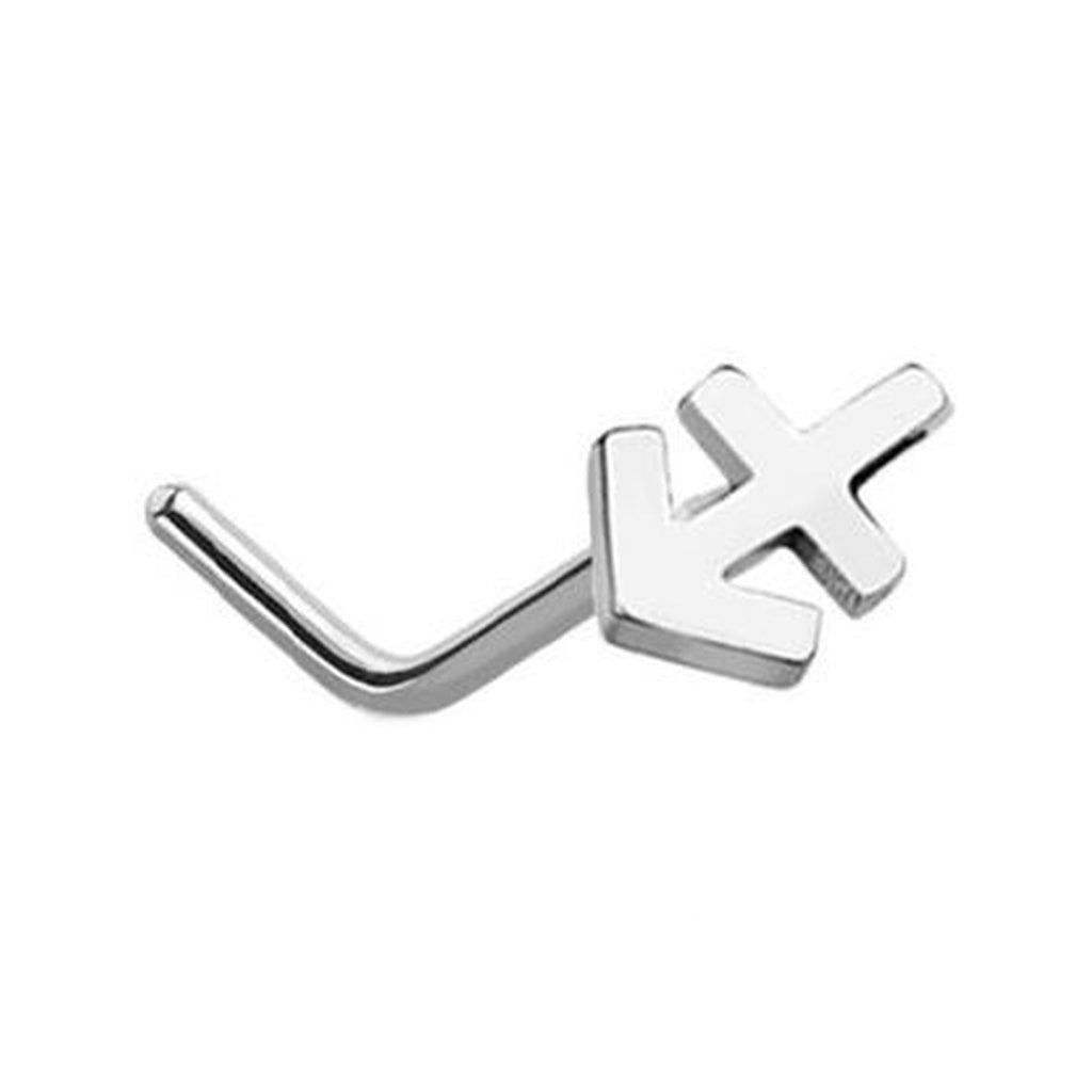 Sagittarius Zodiac L Bend Nose Stud 20G 1/4" 316L Surgical Steel Nose Ring