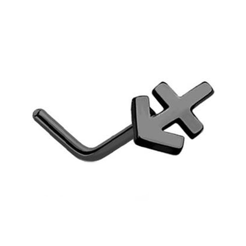 Sagittarius Zodiac L Bend Nose Stud 20G 1/4" 316L Surgical Steel Nose Ring