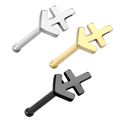 Sagittarius Zodiac Nose Stud 20G 1/4" 316L Surgical Steel Nose Ring