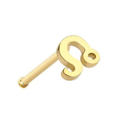 Leo Zodiac Nose Bone Stud 20G 1/4" 316L Surgical Steel Nose Ring