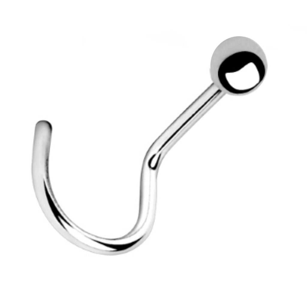 Ball End Nose Screw 18G 20G 1/4" 316L Surgical Steel
