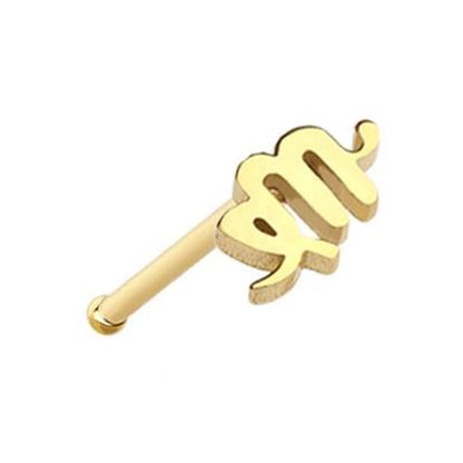 Virgo Zodiac Nose Bone Stud 20G 1/4" 316L Surgical Steel Nose Ring