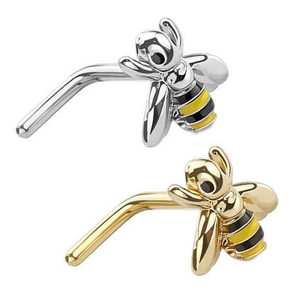 Bee L Bend Nose Ring 20G 9/32" 316L Surgical Steel