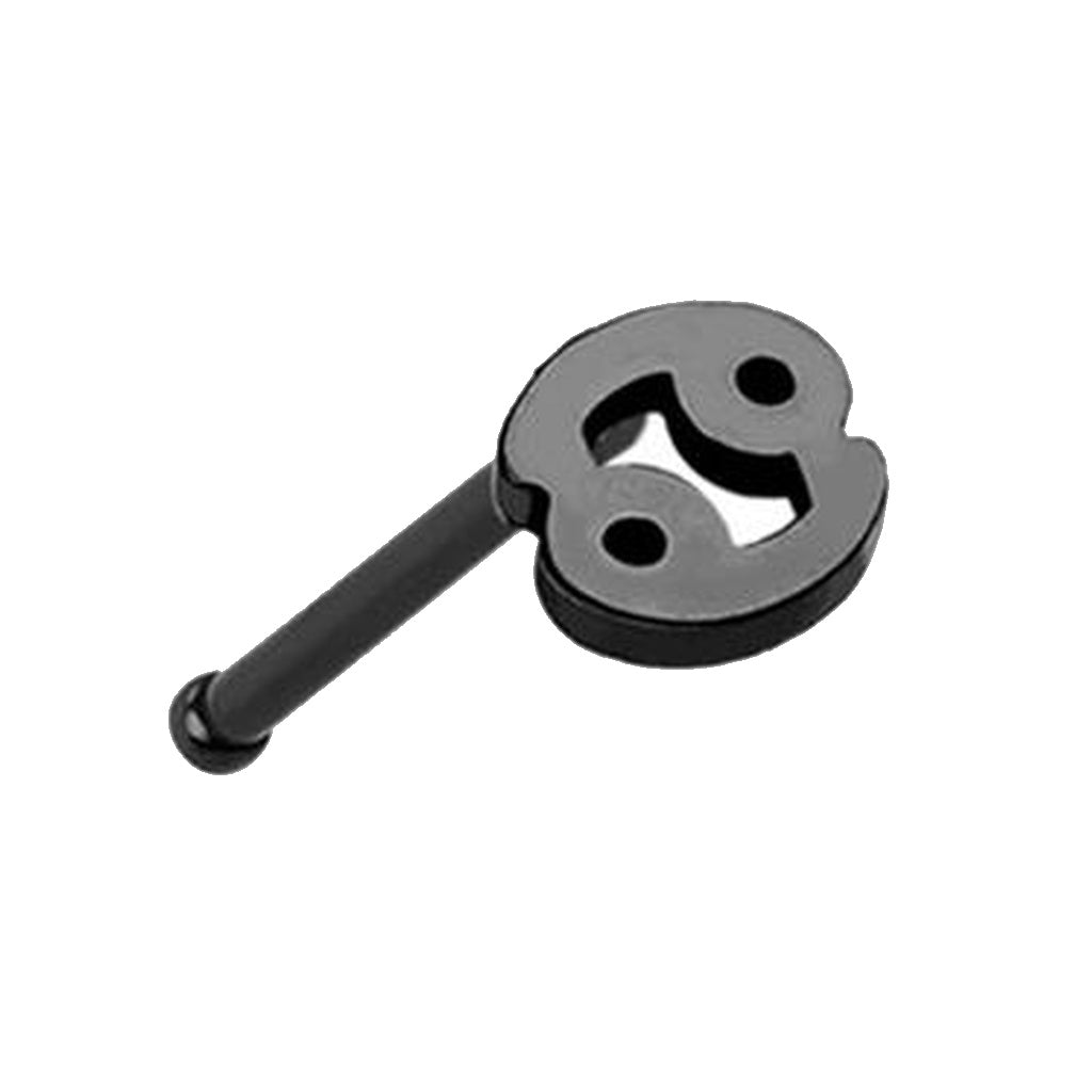 Cancer Zodiac Black Nose Bone Stud 20G 1/4" Surgical Steel Nose Ring